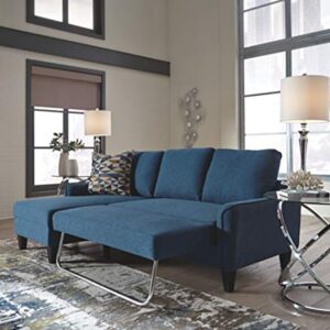 Signature Design by Ashley Jarreau Sofa Chaise Sleeper Chofa with Pull-Out Cushion, Blue
