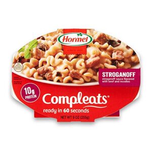 hormel compleats beef stroganoff sauce microwave tray, 9 ounces (pack of 6)