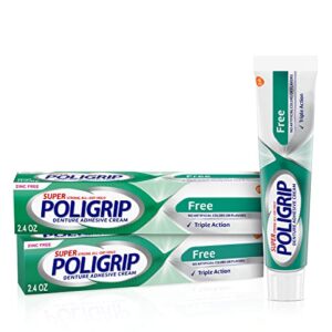 Super Poligrip Denture and Partials Adhesive Cream - 2x2.4 oz