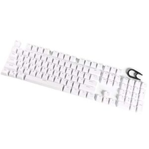 seiorca 104 pbt keycaps double-shot backlit keycap set for mechanical keyboard with key puller (white)