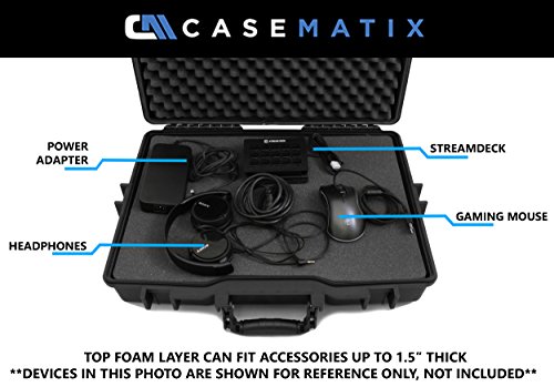 CASEMATIX 15.6-17.3 Inch Laptop Hard Case Compatible with Dell Alienware Laptops M15, Area 51m AW17R4, AW15R3 and More Laptops Up to 17 inches with Custom Waterproof Design, Case Only