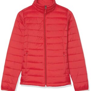 Amazon Essentials Women's Lightweight Long-Sleeve Water-Resistant Puffer Jacket (Available in Plus Size), Red, X-Large