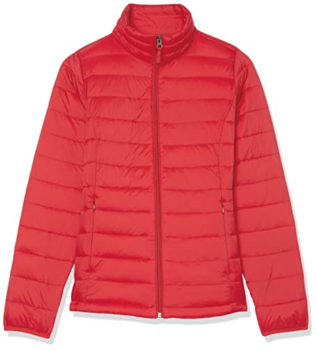 Amazon Essentials Women's Lightweight Long-Sleeve Water-Resistant Puffer Jacket (Available in Plus Size), Red, X-Large