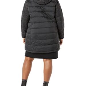 Amazon Essentials Women's Lightweight Water-Resistant Hooded Puffer Coat (Available in Plus Size), Black, Medium