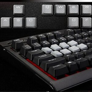 HUYUN Cherry MX Key Switch FPS Backlit Key Caps Replacement for Corsair Gaming Keyboards !（Gray）