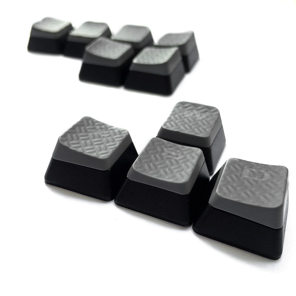 HUYUN Cherry MX Key Switch FPS Backlit Key Caps Replacement for Corsair Gaming Keyboards !（Gray）