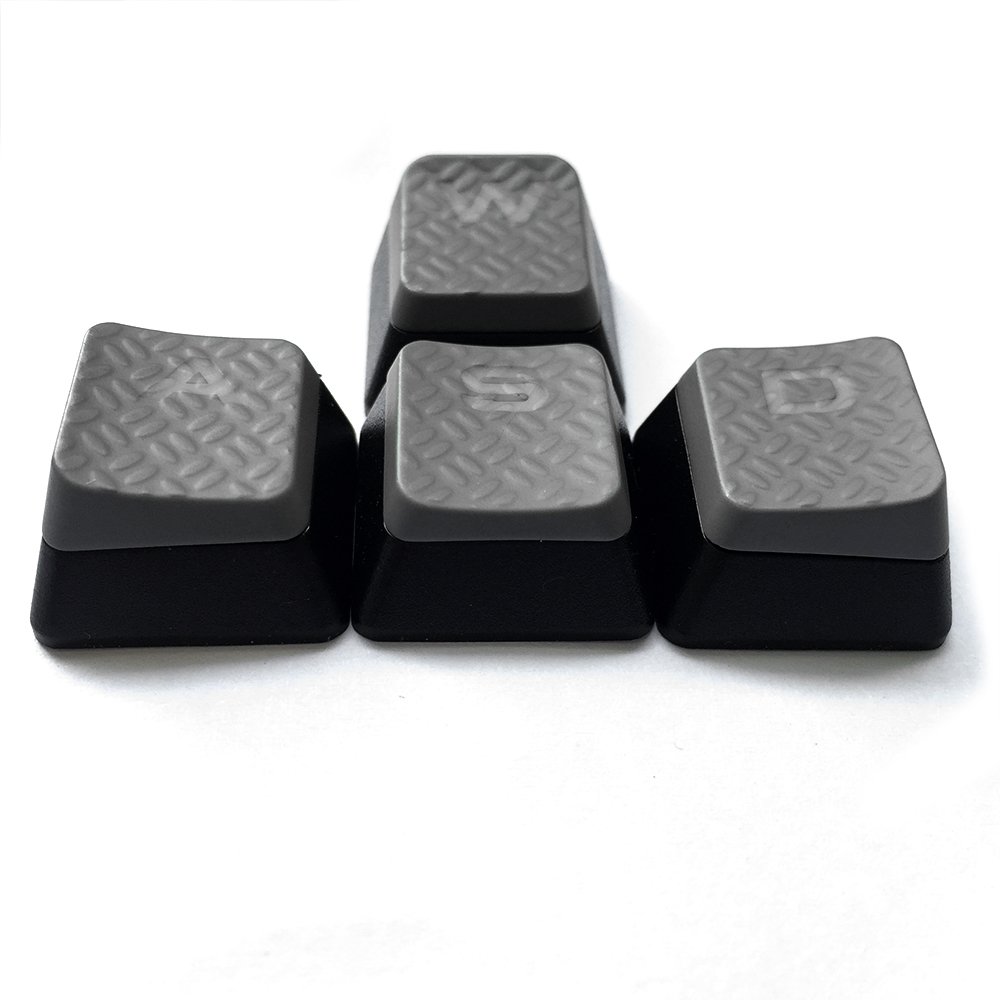 HUYUN Cherry MX Key Switch FPS Backlit Key Caps Replacement for Corsair Gaming Keyboards !（Gray）