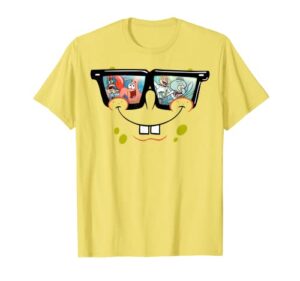 spongebob squarepants sunglasses reflection t-shirt