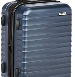 Amazon Basics Hardside Spinner Luggage With Built-In TSA Lock, 21-Inch, Carry-on, Navy Blue