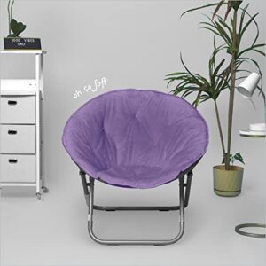 Urban Shop Faux Fur Saucer Chair, Purple