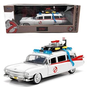 jada toys hollywood rides: ghostbusters ecto-1 white 1: 24 scale