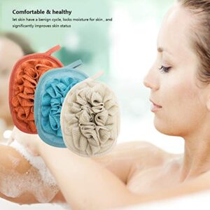 Amariver 3 Pack Bath Loofah Body Sponge Brushes Pouf Bath Mesh Brush Bath Shower Glove with Flower Bath Ball