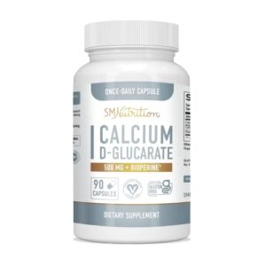 calcium d-glucarate | 500mg | cdg for liver detox & cleanse, metabolism, hormone balance, & menopause support* | vegan.org certified, non-gmo, gluten-free calcium d glucarate | 90 ct. (3-month supply)