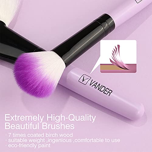 Make up Brushes, VANDER Professional 32pcs Makeup Brush Set, Makeup Brushes Set Foundation Blending Cosmetic Brush Set Kit,Purple