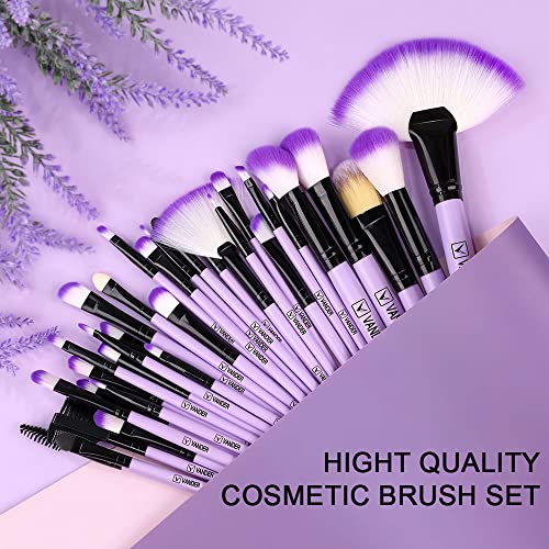 Make up Brushes, VANDER Professional 32pcs Makeup Brush Set, Makeup Brushes Set Foundation Blending Cosmetic Brush Set Kit,Purple