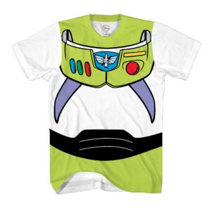 toy story buzz lightyear astronaut costume adult t-shirt(md, white)