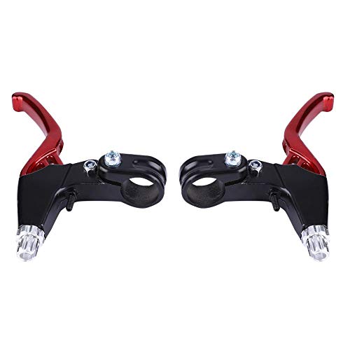 Tbest Bike Brake Levers BMX,Evercross Handbrake Levers,1 Pair ycle Brake Levers Aluminium Alloy Cycling Brakes Handles 4 Colors Available (Red) Kids Bicycle Brake Lever BMX Brake Lever