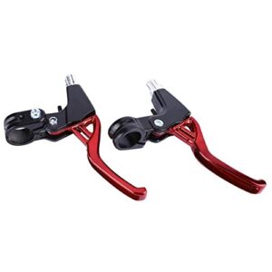 Tbest Bike Brake Levers BMX,Evercross Handbrake Levers,1 Pair ycle Brake Levers Aluminium Alloy Cycling Brakes Handles 4 Colors Available (Red) Kids Bicycle Brake Lever BMX Brake Lever