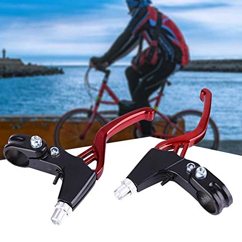 Tbest Bike Brake Levers BMX,Evercross Handbrake Levers,1 Pair ycle Brake Levers Aluminium Alloy Cycling Brakes Handles 4 Colors Available (Red) Kids Bicycle Brake Lever BMX Brake Lever