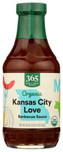 365 by whole foods market, bbq sauce kansas city organic, 18 ounce