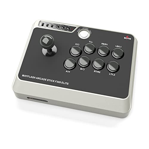 MAYFLASH Arcade Stick F300 Elite with Sanwa Buttons and Sanwa Joysticks for Xbox Series X, Xbox One, PS4, PS3, Windows, macOS, Steam Deck, Android, NEOGEO Mini,SEGA MEGA Drive, SEGA Genesis