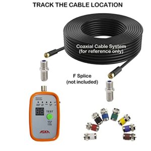 8-Way TV Coax Cable Mapper Locator Toner Tracer Finder Kit with Case, with 2 RJ-45 Connectors