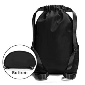 ZOORON Waterproof Drawstring Gym Backpack Bag for Men & Women, Sport Gym Sack Mini Travel Daypack