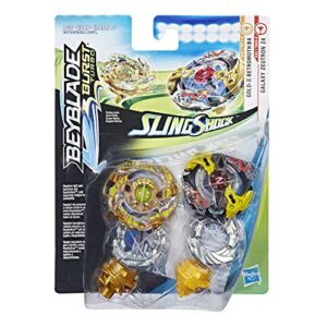 BEYBLADE Burst Turbo Slingshock Dual Pack Galaxy Zeutron Z4, Gold-X Betromoth B4