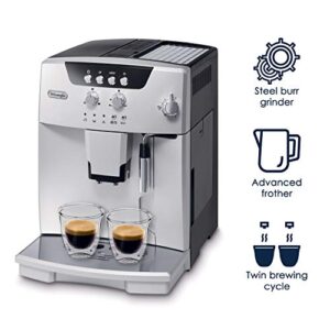 De'Longhi ESAM04110S Magnifica Fully Automatic Espresso Machine with Manual Cappuccino System Silver