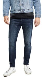 calvin klein men's skinny fit jeans, boston blue/black, 31w x 32l
