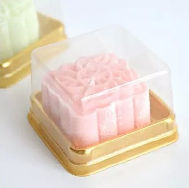 50 Pack of Gold Cake Pans,bottom 3 inch X height 1-1/2 Clear plastic mini cake box muffins cookies wedding birthday gift