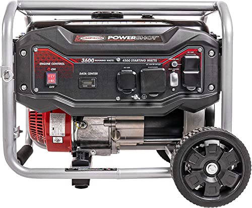 SIMPSON Cleaning SPG3645 Portable Gas Generator and Power Station for Camping, RV, Home Use, Construction, and More, 3600 Running Watts 4500 Starting Watts