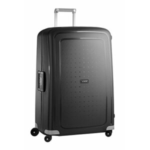 samsonite s'cure hardside luggage with spinner wheels, black, checked-large 30-inch