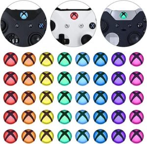 extremerate custom home guide button led mod stickers for xbox series x/s, xbox one elite v1/v2, xbox one s/x, xbox one standard controller with tools set - 40pcs in 8 colors