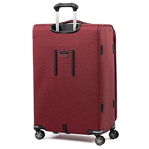 Travelpro Platinum Elite Softside Expandable Checked Luggage, 8 Wheel Spinner Large Suitcase, TSA Lock, Men and Women, Bordeaux Red, Checked Large 29-Inch