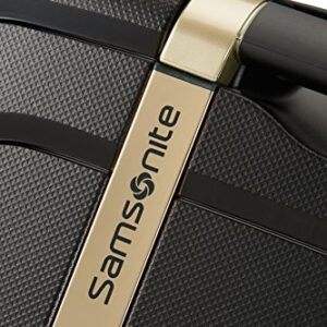 SAMSONITE S'Cure DLX Spinner 55, 2.9 KG Hand Luggage, 55 cm, 34 liters, Black (Black/Gold Deluscious)