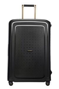 samsonite s'cure dlx spinner 75, 4.5 kg hand luggage, 75 cm, 102 liters, black (black/gold deluscious)