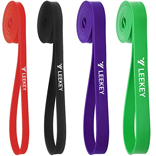 LEEKEY Resistance Band Set, Pull Up Assist Bands with Non-Slip Texture-Stretch Resistance Band Exercise Bands - Mobility Band Powerlifting Bands for Resistance Training