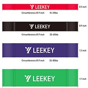 LEEKEY Resistance Band Set, Pull Up Assist Bands with Non-Slip Texture-Stretch Resistance Band Exercise Bands - Mobility Band Powerlifting Bands for Resistance Training