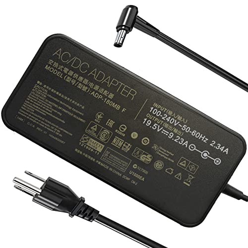 Laptop Charger Fit for Asus ADP-180MB F Charger Asus Rog G75VW G75VX GL502VT FX502VM FX702VM G751JM G750JW G750JM G750JS G752VL G-Series Gaming Laptop AC Adapter