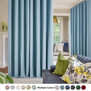 Deconovo Total Blackout Curtains 45 Inch Length, Teal Curtains Set of 2, Linen Textured Grommets Top Curtain with Coating, Short Curtains for Small Windows(Teal, 52W x 45L Inch, 2 Panels)