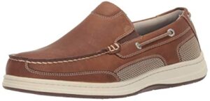 dockers men's tiller boat shoe, dark tan, 10 w us