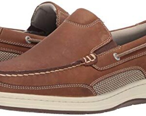 Dockers Men's Tiller Boat Shoe, Dark Tan, 10 W US