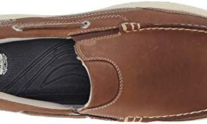 Dockers Men's Tiller Boat Shoe, Dark Tan, 10 W US