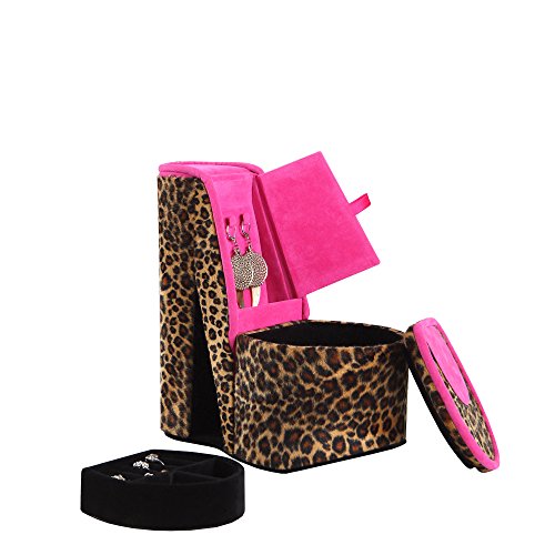 Ore International HBB1841 High Heel Shoe Hidden Jewelry Box, Cheetah Print, 9"