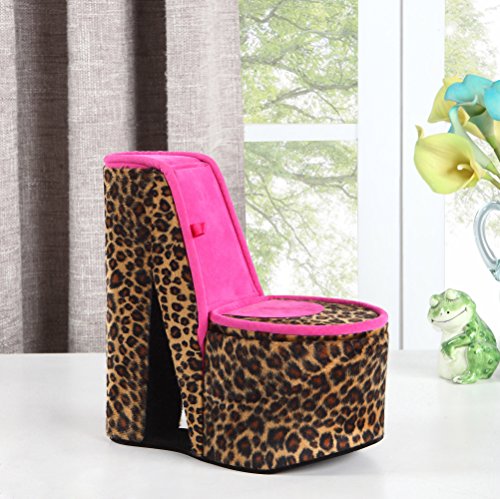 Ore International HBB1841 High Heel Shoe Hidden Jewelry Box, Cheetah Print, 9"