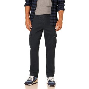 amazon essentials men's slim-fit stretch cargo pant, black, 36w x 28l