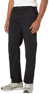 amazon essentials men's straight-fit wrinkle-resistant flat-front chino pant, black, 29w x 32l