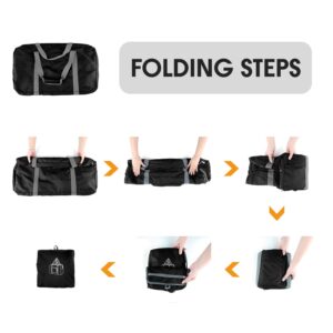 28" Foldable Duffle Bag 80L for Travel Gym Sports Lightweight Luggage Duffel By WANDF (28 inches (80 Liter), Black 28'')