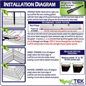 LeafTek DIY Gutter Guards | 5" x 100' of Leaf Protection in Black | Premium Contractor Grade 35 Year Aluminum Covers | Available in 32', 100' & 200' Packages | 5 or 6 Inch | Made in The USA